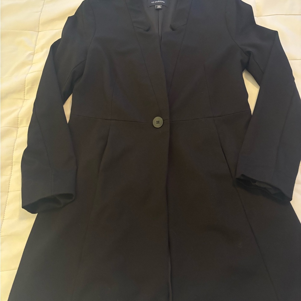 Black One-Button Blazer